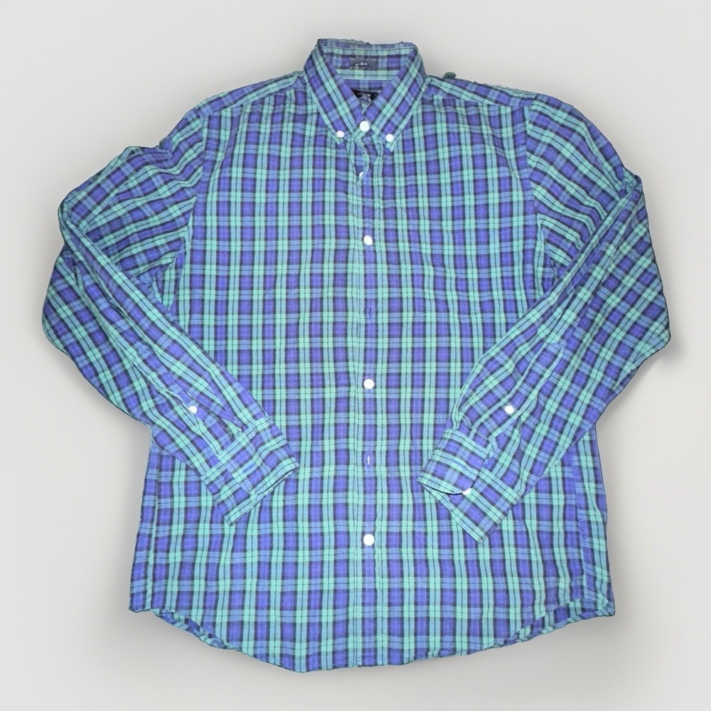 J Crew Mens Button Down Shirt Medium (M) Plaid Business Classic